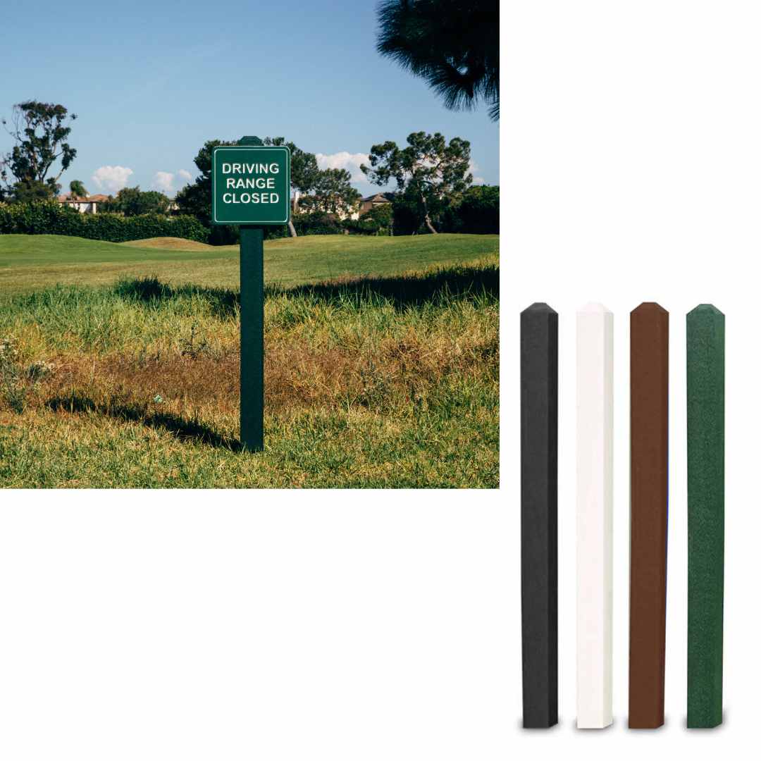 Recycled Plastic Lumber Sign Posts - Par West
