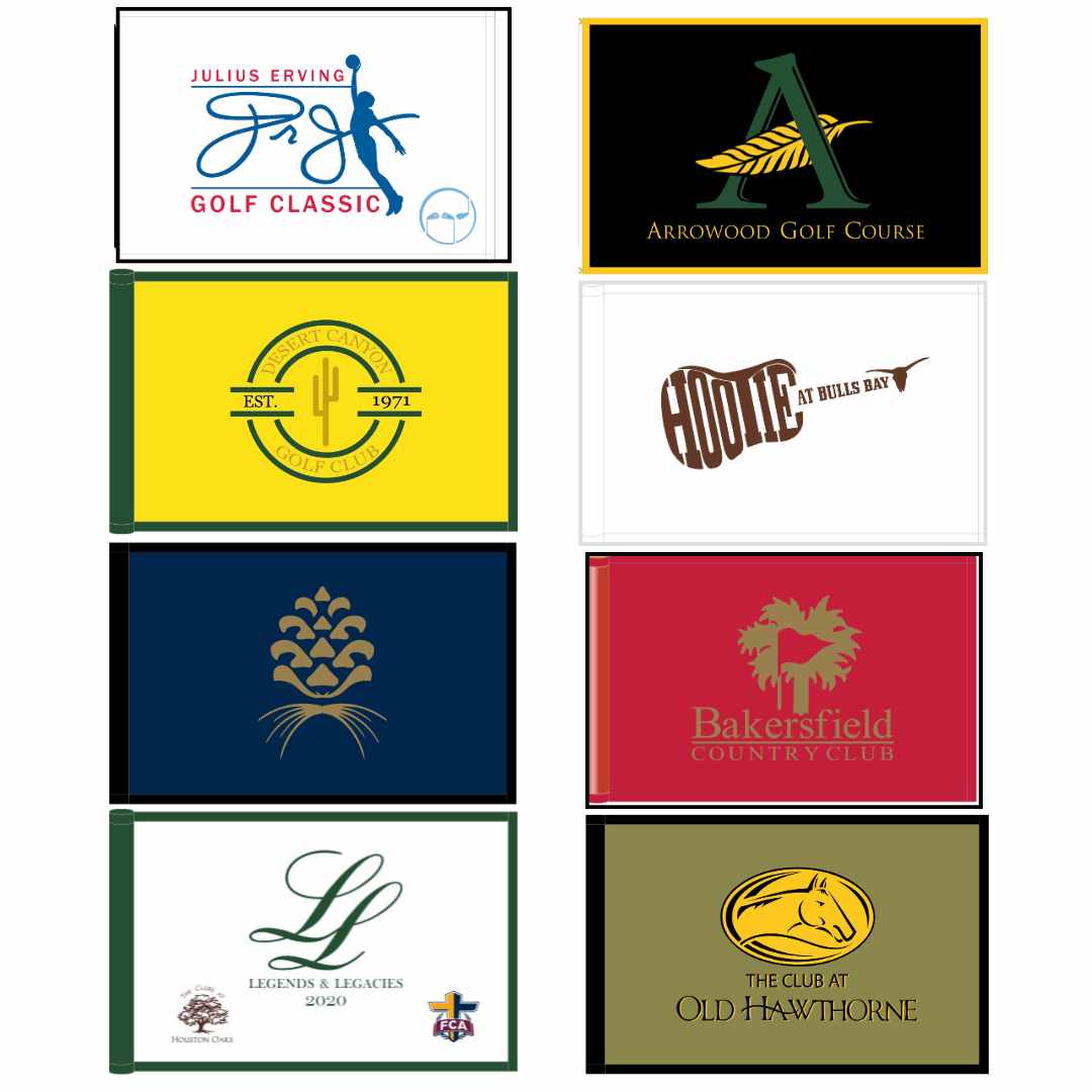 Custom Silkscreened Logo Regulation Pin Flags