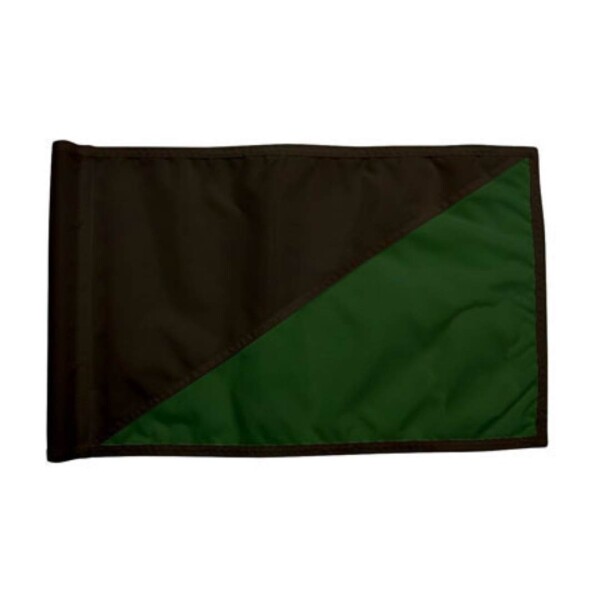 Diagonal Regulation Golf Pin Flag -Black_Forest Green