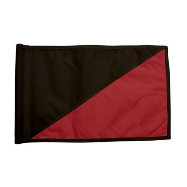 Diagonal Regulation Golf Pin Flag -Black_Red