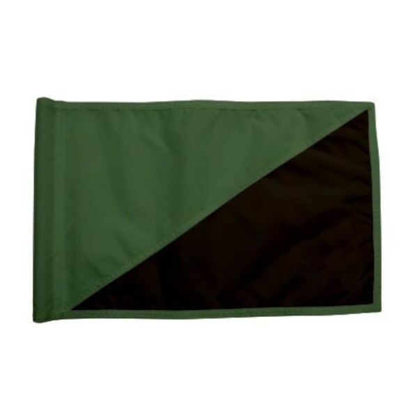 Diagonal Regulation Golf Pin Flag -Forest Green_Black
