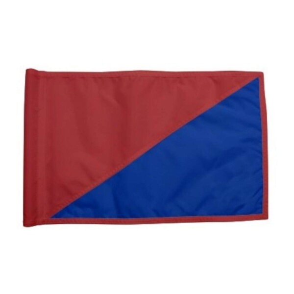 Diagonal Regulation Golf Pin Flag -Red_Royal Blue