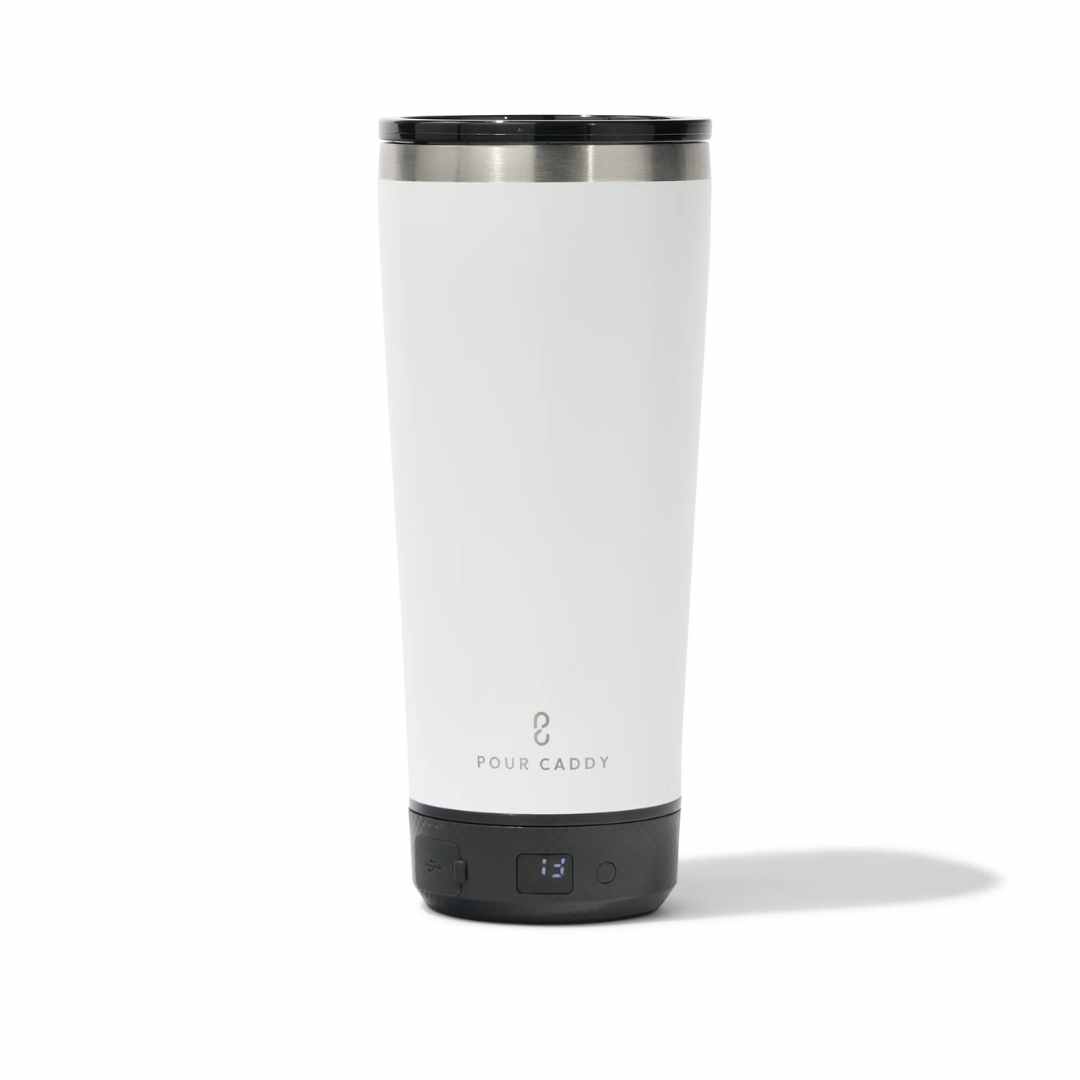 Go Caddy 18oz Vibe Tumbler - Power Bank - White