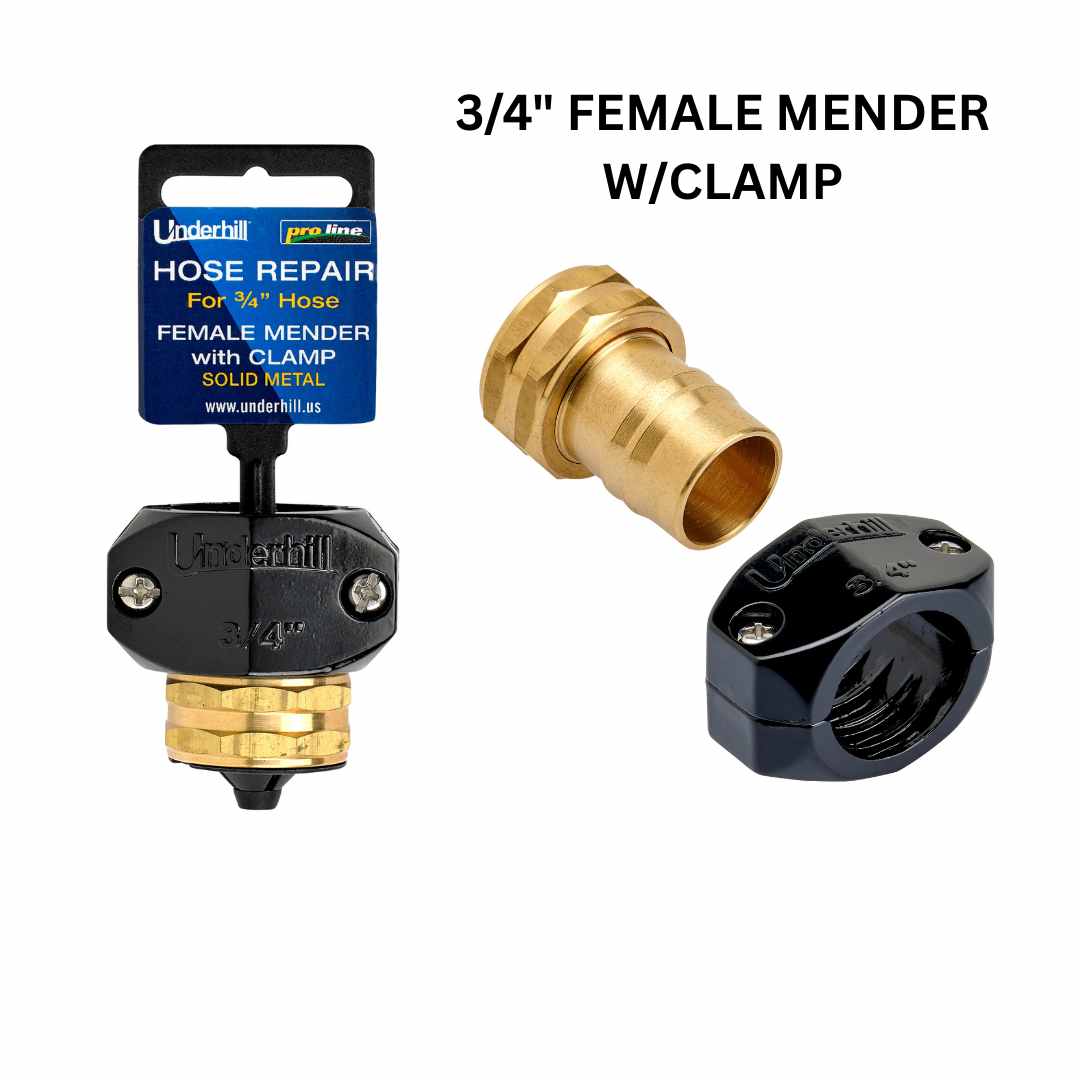 Hose Repair - Underhill International - 3_4_ FEMALE MENDER W_CLAMP