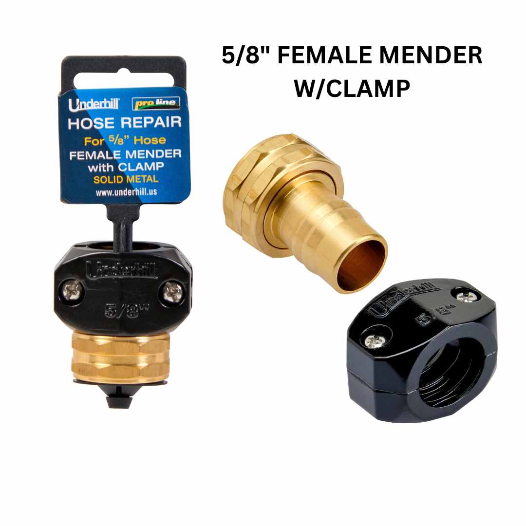 Hose Repair - Underhill International - 5_8_ FEMALE MENDER W_CLAMP