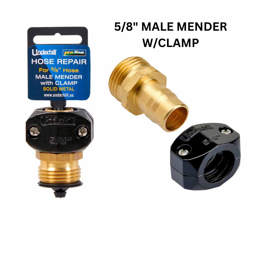 Hose Repair - Underhill International - 5_8_ MALE MENDER W_CLAMP