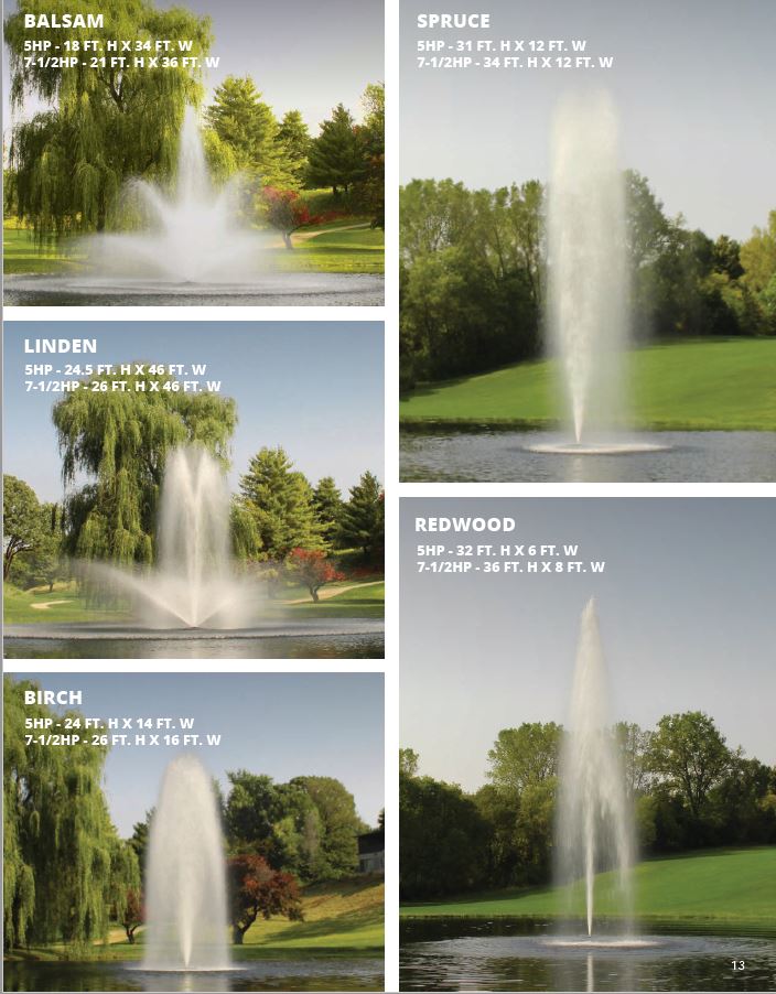 Image of Kasco J Series Lake Fountain Patterns