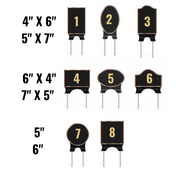 Custom Logo Tee Markers – Cast Bronze or Aluminum - Shape and Size Options