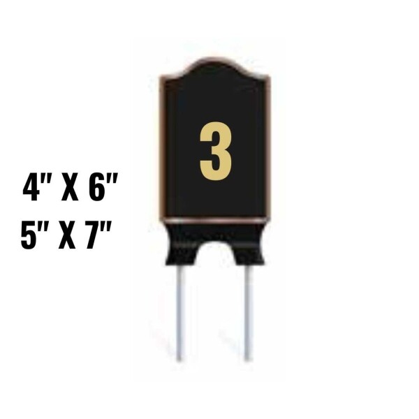 Custom Logo Tee Markers - Cast Bronze or Aluminum - Shape 3
