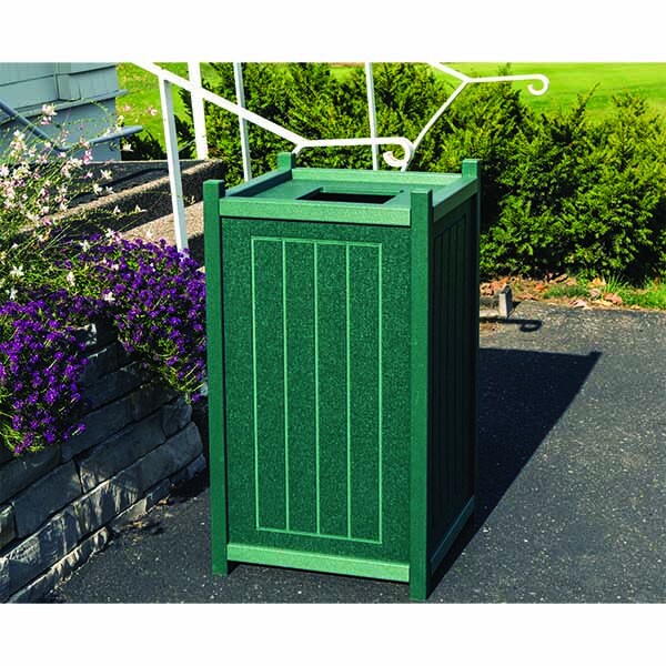 Square Trash Containers - Recycled Lumber