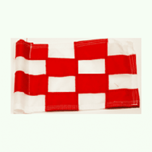 Standard Golf Checkered Practice Green Red and White Flag