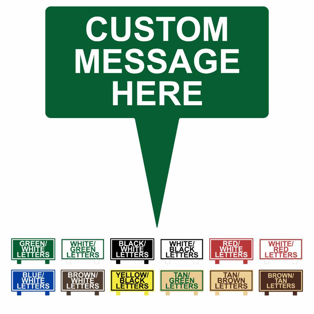 Custom Single Spike Fairway Signs – Perma-Core - Custom Message