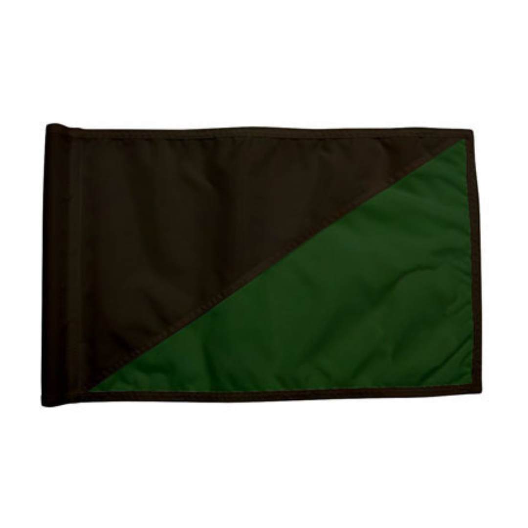 Diagonal Regulation Golf Pin Flag -Black_Forest Green