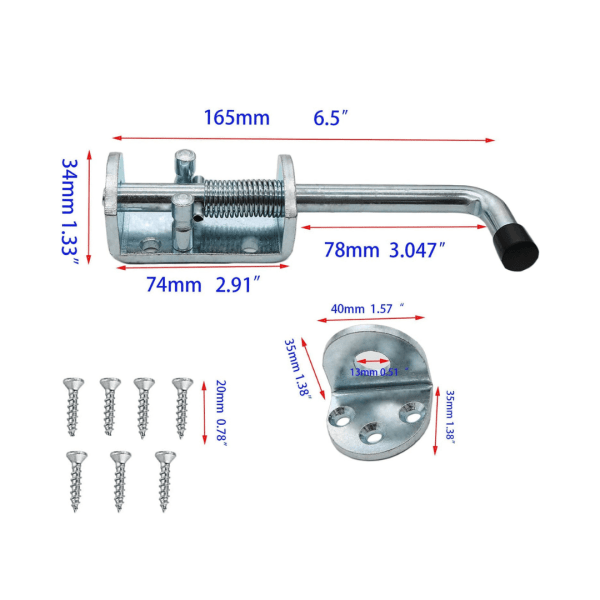 6.5 Inch Heavy Duty Spring Loaded Latch Pin 3