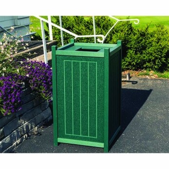 Square Trash Containers - Recycled Lumber