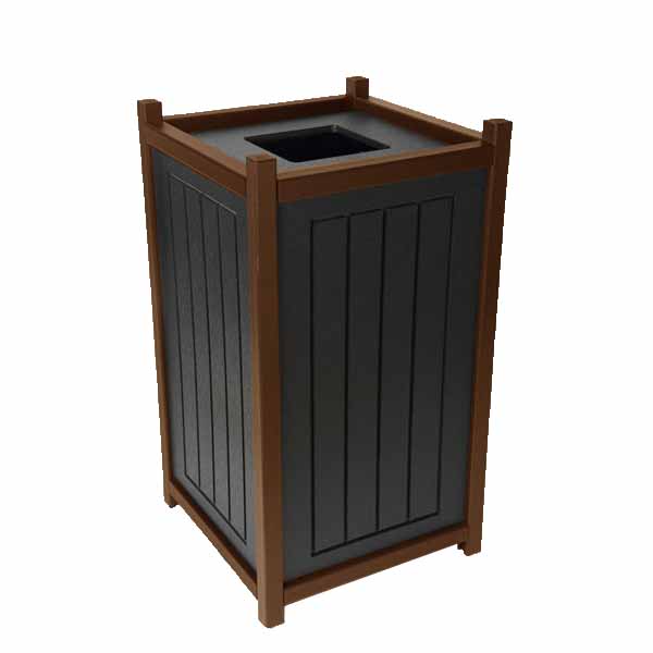 Square Trash Containers - Recycled Lumber - Image 3
