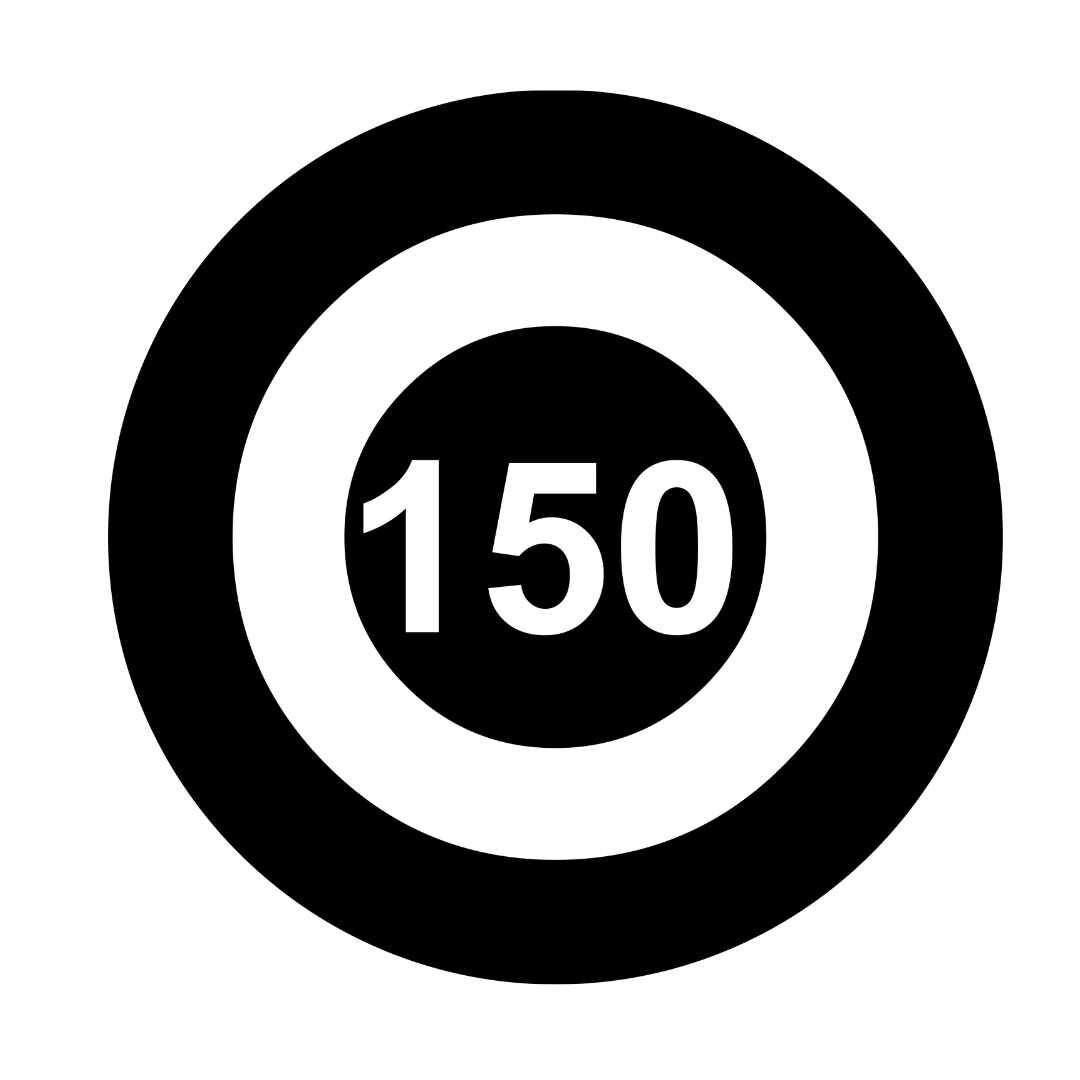 Bullseye Driving Range Yardage Targets - 150 Yards