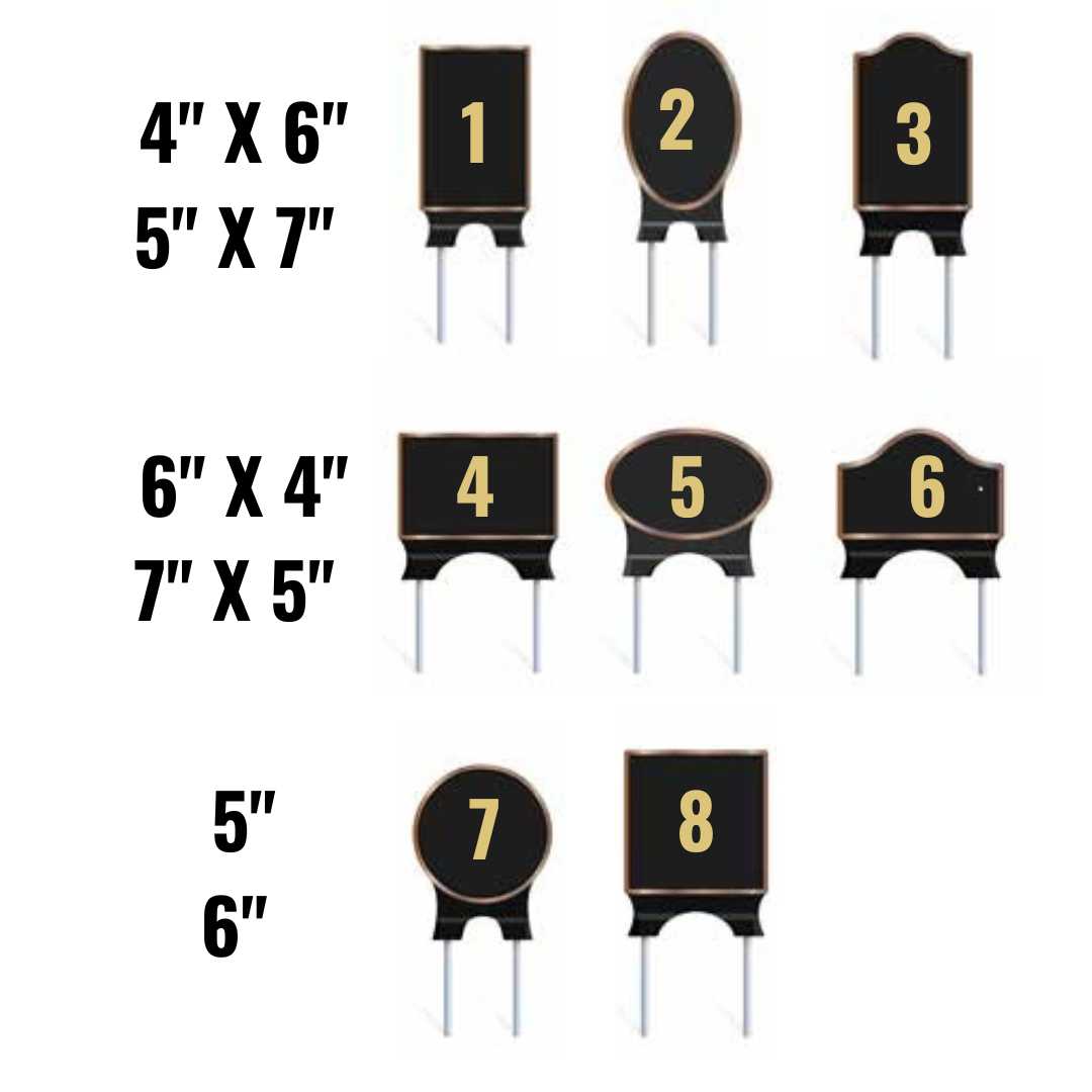 Custom Logo Tee Markers – Cast Bronze or Aluminum - Shape and Size Options