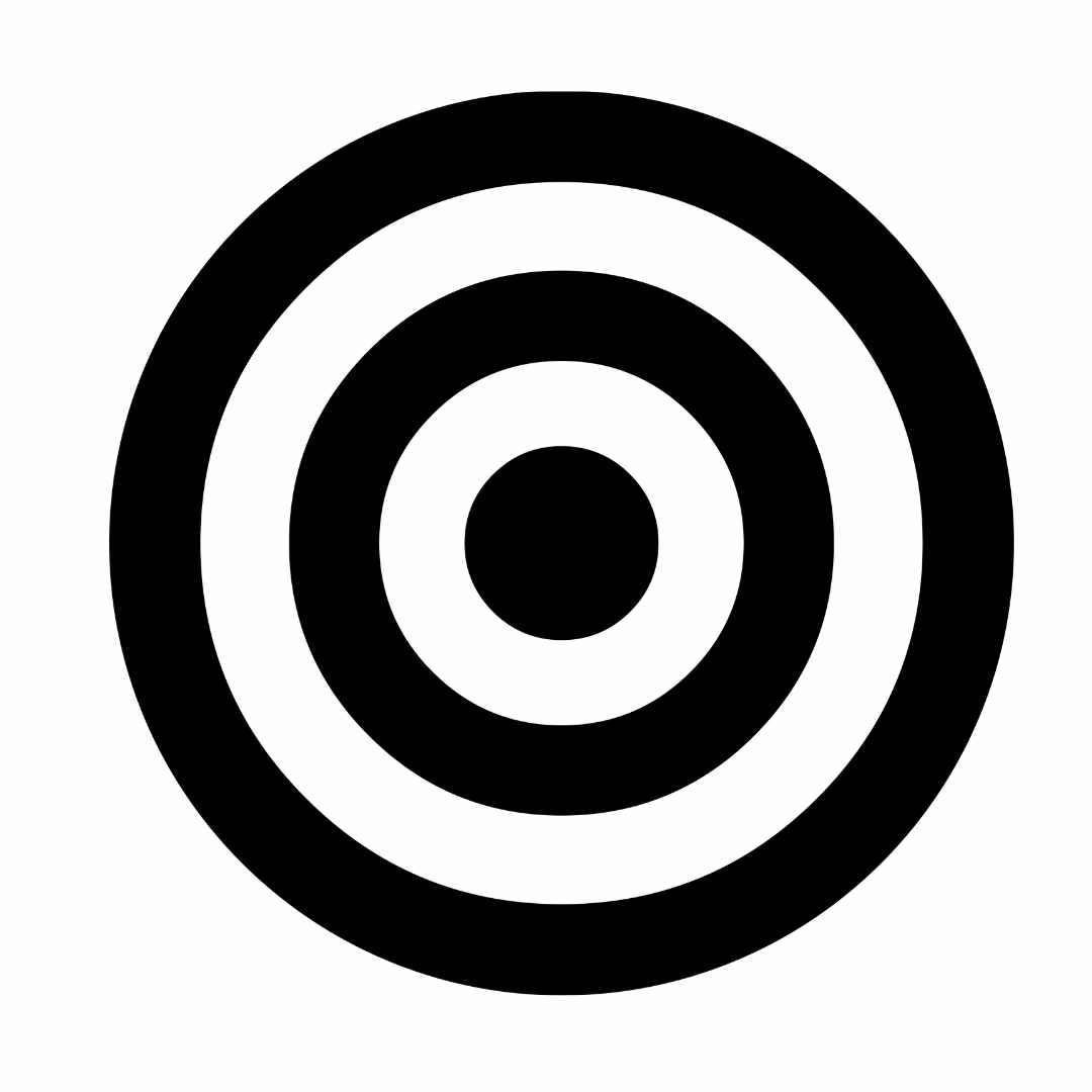 Bullseye Driving Range Targets - Black_White