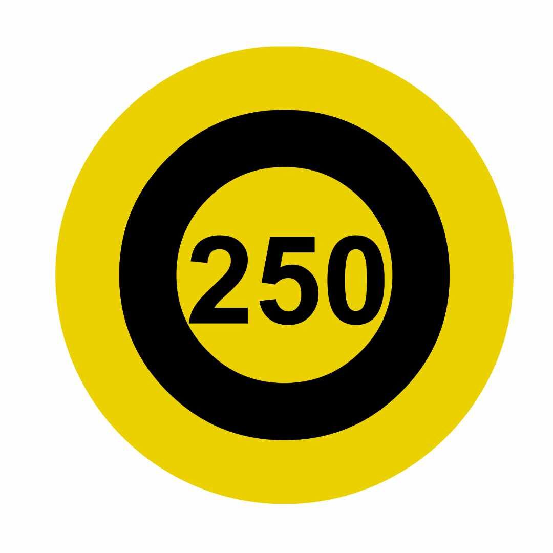 Bullseye Driving Range Yardage Targets - 250 Yards