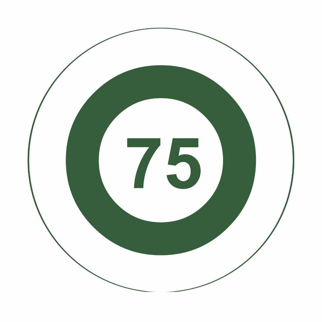 Bullseye Driving Range Yardage Targets - 75 Yards