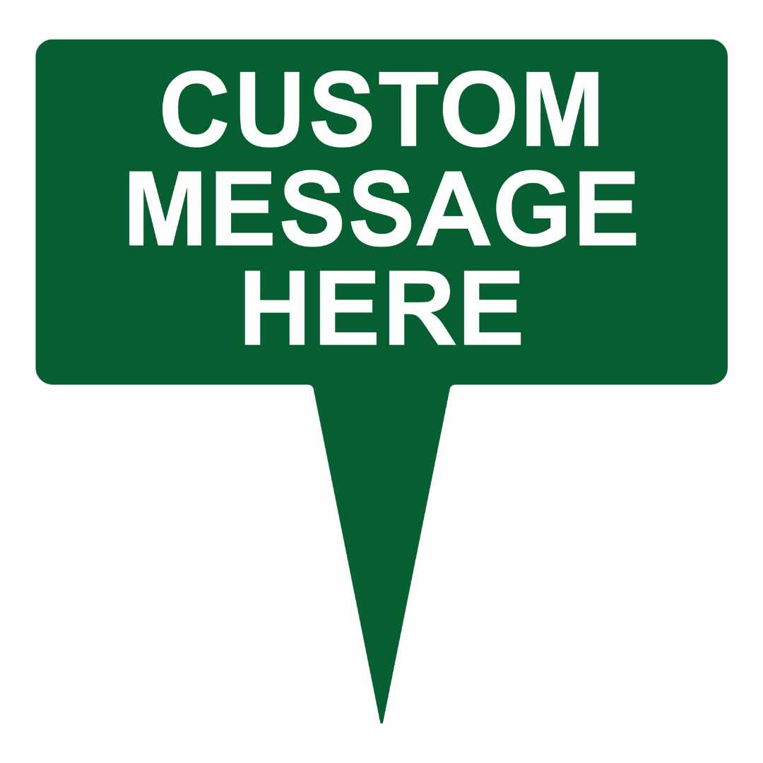 Custom Single Spike Fairway Signs – Perma-Core - Custom Message