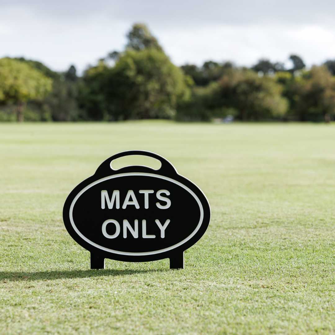 Deluxe Oval Fairway Handle Signs - 3 Styles - Perma-Core