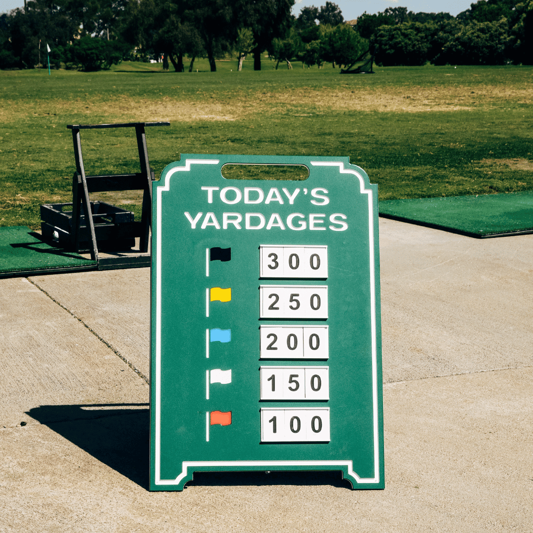 Driving Range Yardage Easel 2