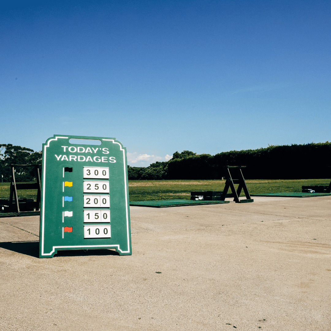 Driving Range Yardage Easel