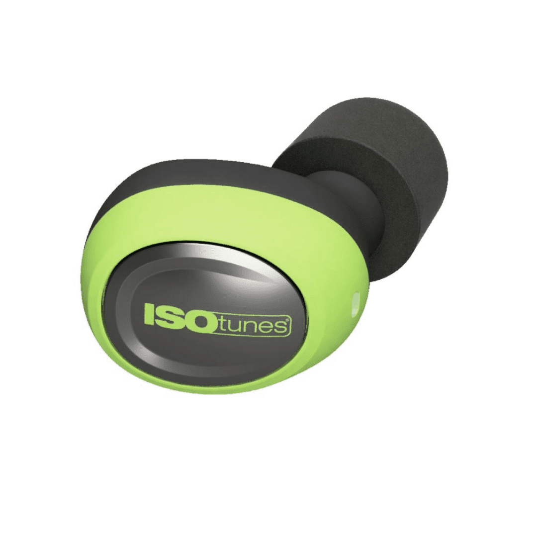 ISOtunes FREE 2.0 Noise-Isolating Bluetooth Earbuds, 25 dB NRR- ISOtune Green