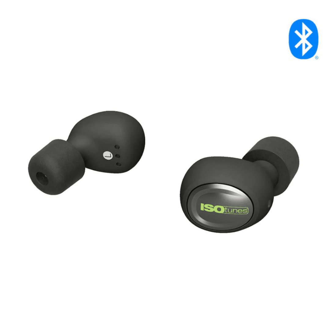 ISOtunes FREE 2.0 Noise-Isolating Bluetooth Earbuds, 25 dB NRR- Matte Black