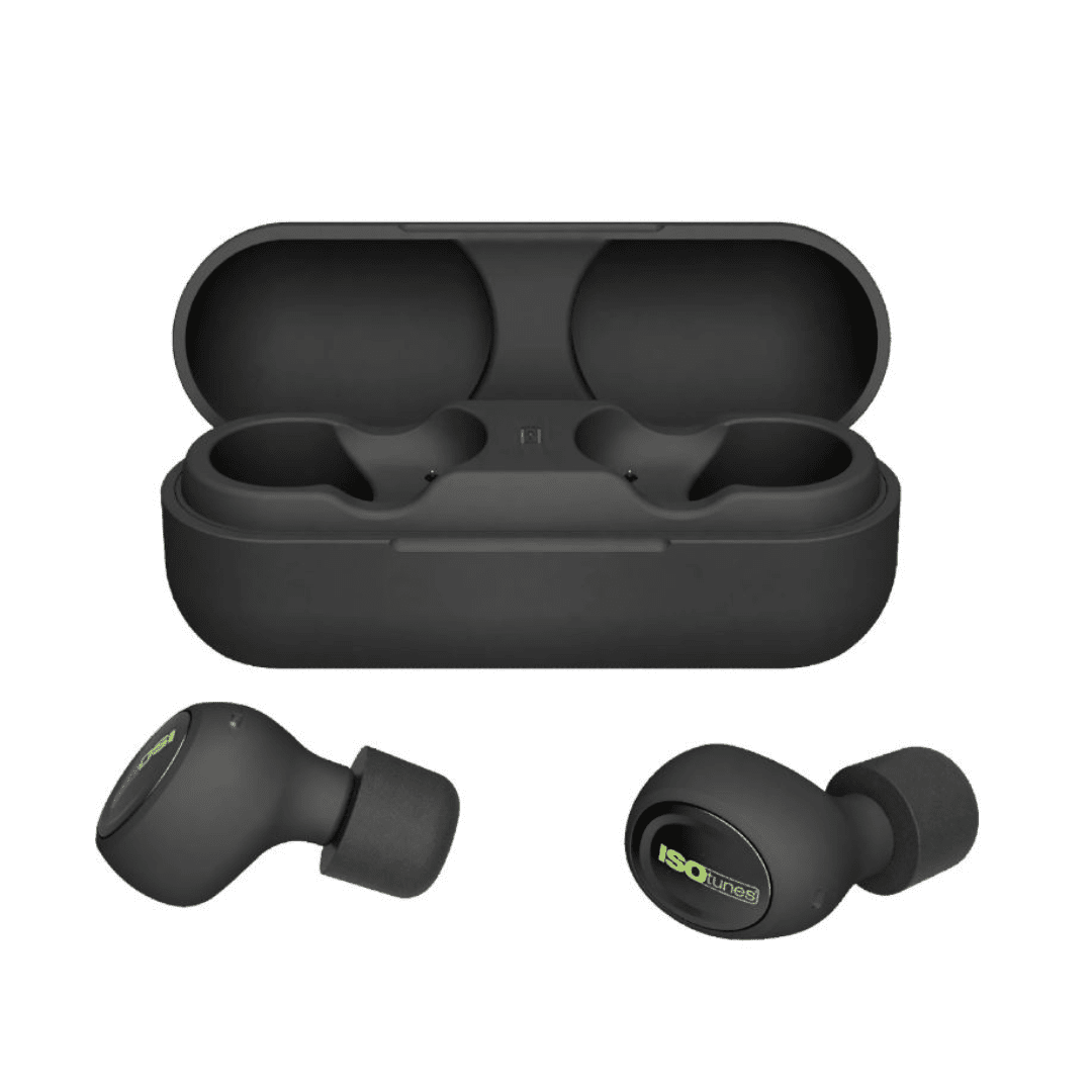 ISOtunes FREE 2.0 Noise-Isolating Bluetooth Earbuds, 25 dB NRR- Matte Black