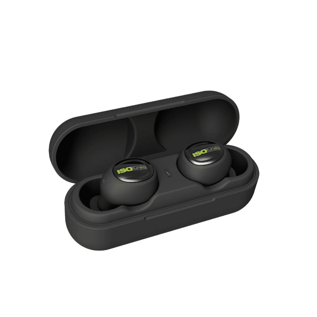 ISOtunes FREE 2.0 Noise-Isolating Bluetooth Earbuds, 25 dB NRR- Matte Black