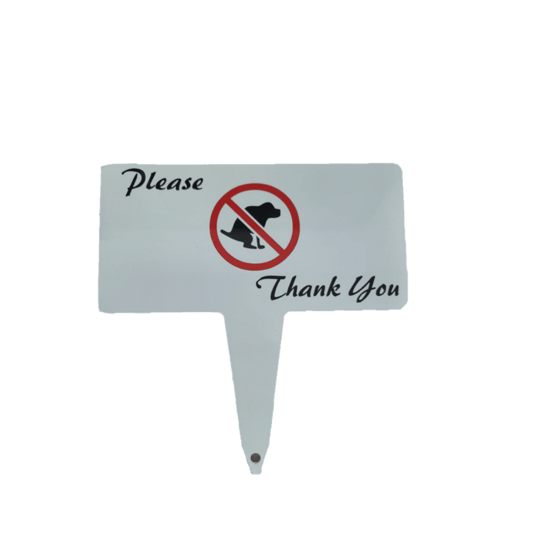 Aluminum No Dog Pooping Sign