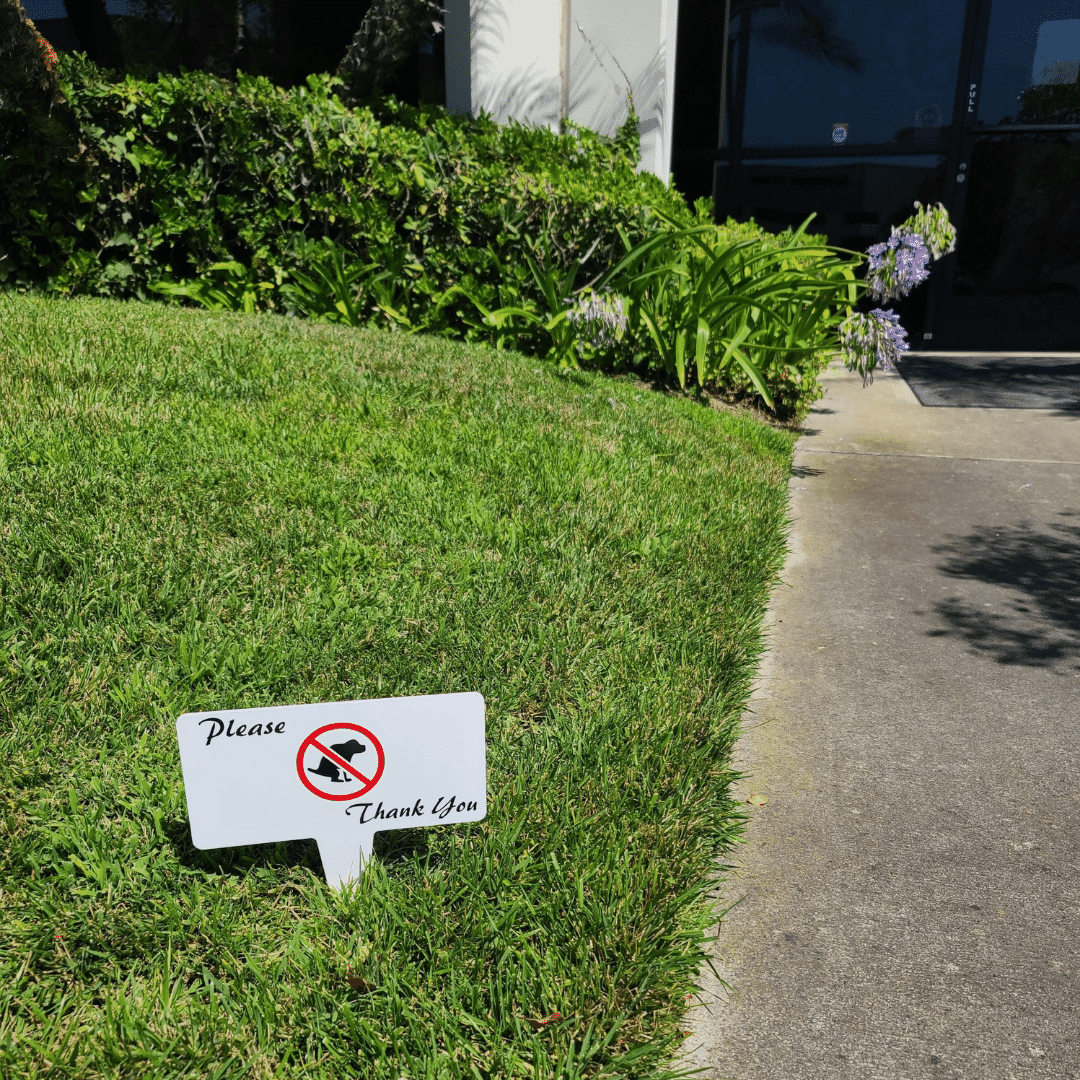 Aluminum No Dog Pooping Sign - Image 3