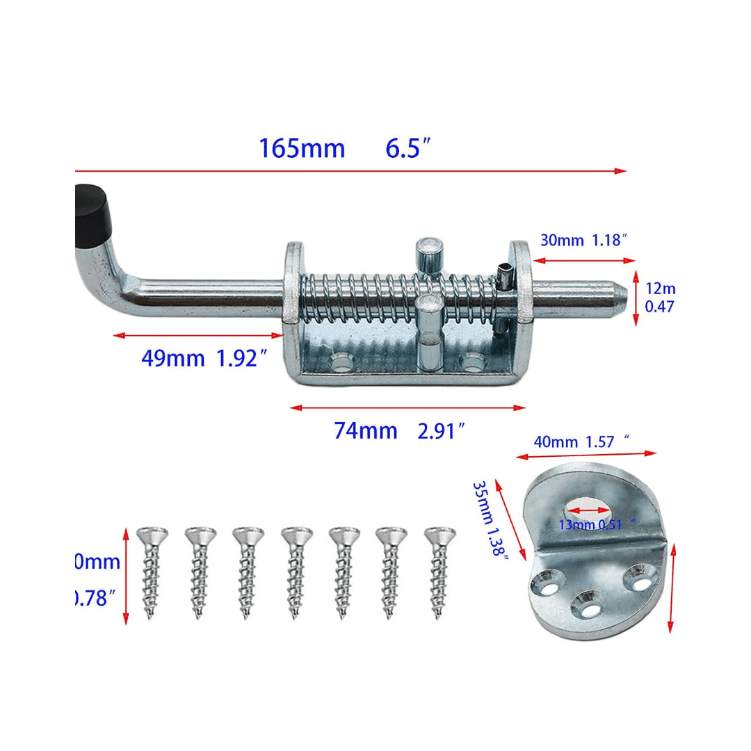 6.5 Inch Heavy Duty Spring Loaded Latch Pin 4
