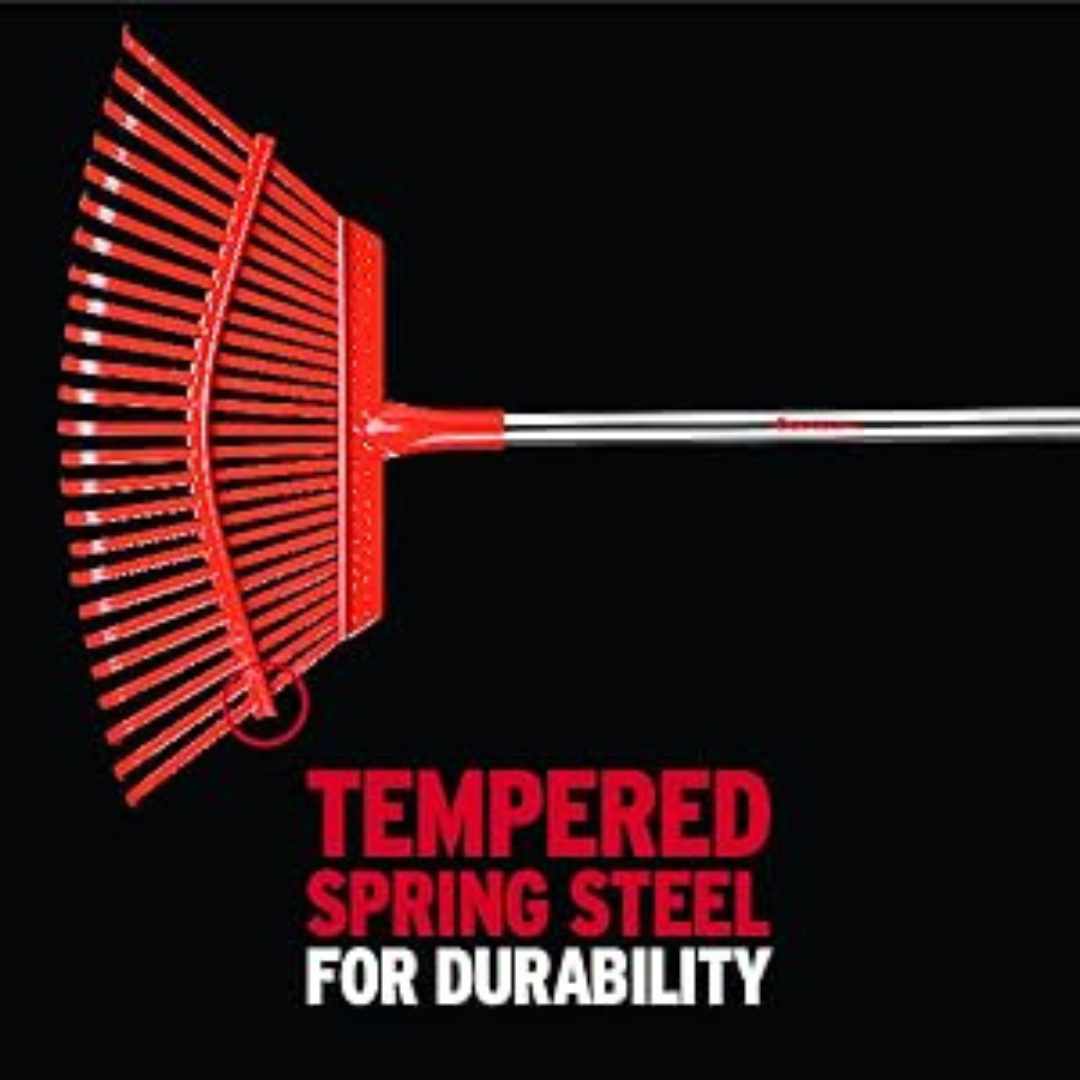 Corona Fixed Tine Leaf Rake, 19 In. Head, Aluminum Handle