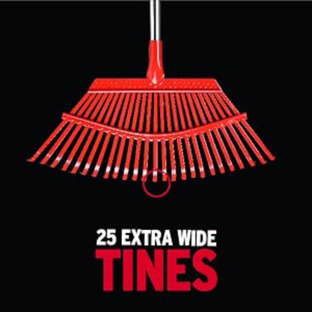 Corona Fixed Tine Leaf Rake, 19 In. Head, Aluminum Handle
