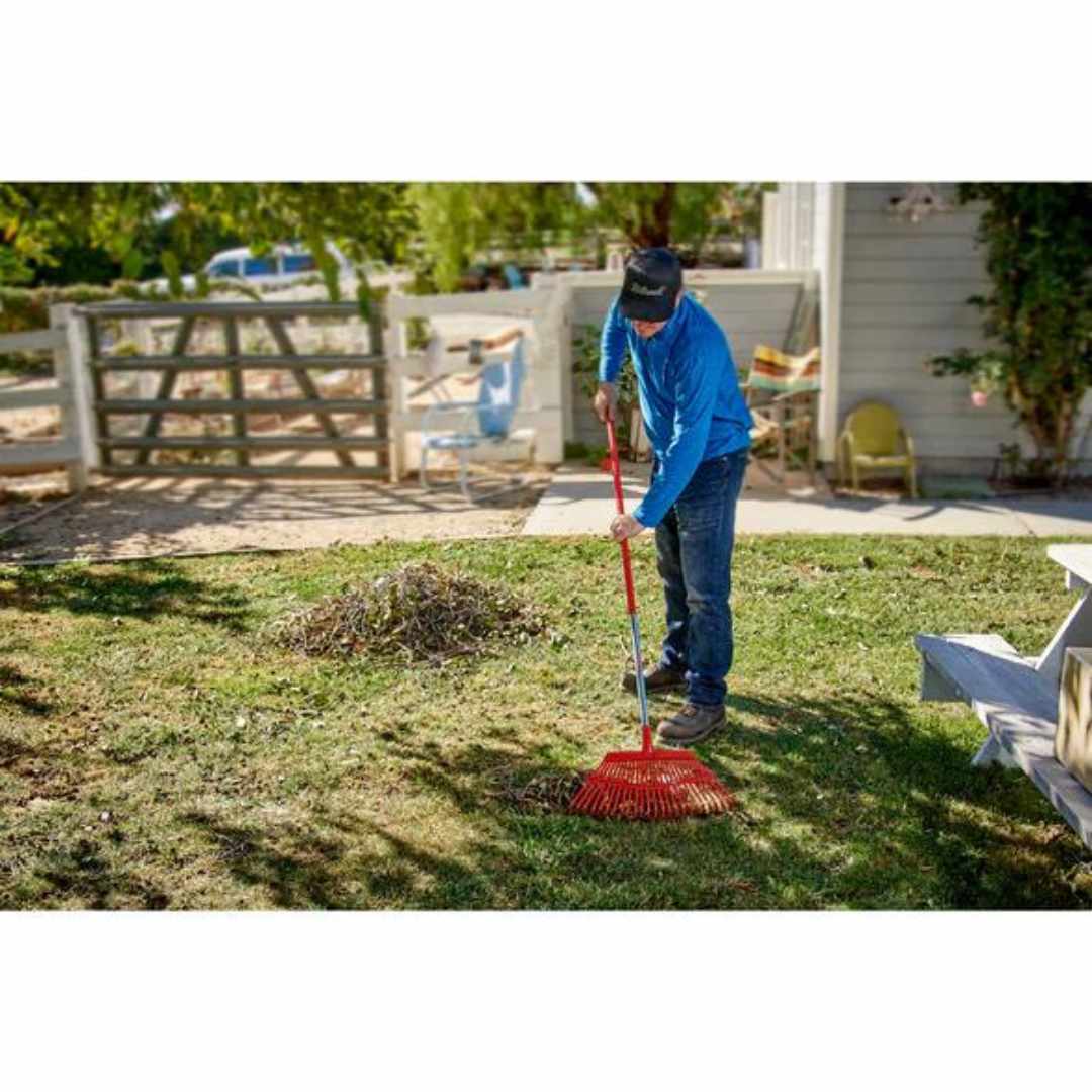 Corona Fixed Tine Leaf Rake, 19 In. Head, Aluminum Handle