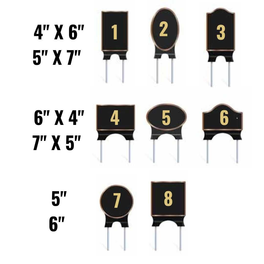 Custom Logo Tee Markers – Cast Bronze or Aluminum - Shape and Size Options