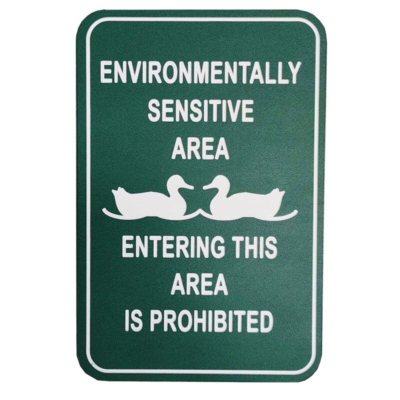 Image of Environmentally Sensitive Area Sign in green and white border and text