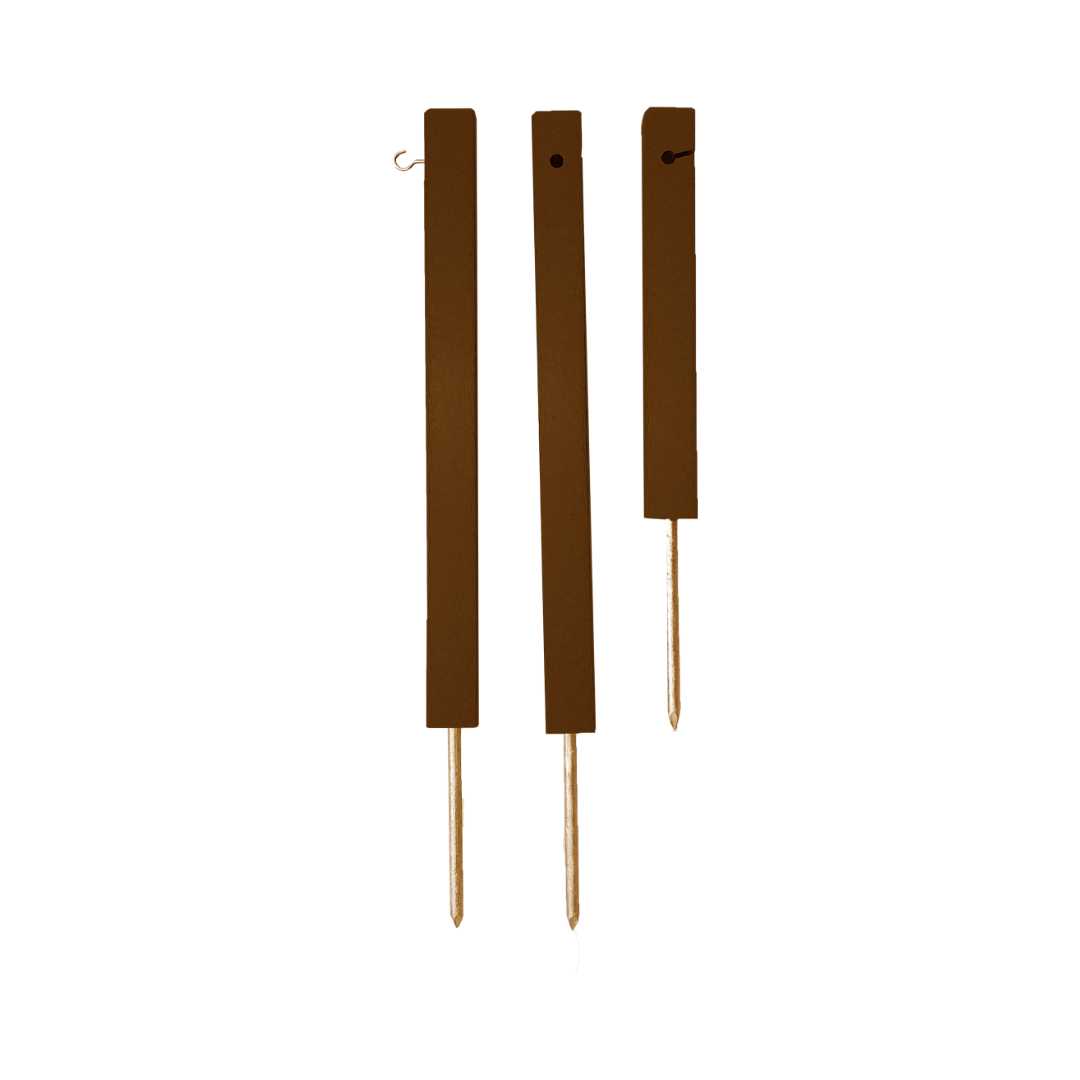 Recycled Plastic Lumber Rope Stake - Square Stake - Brown