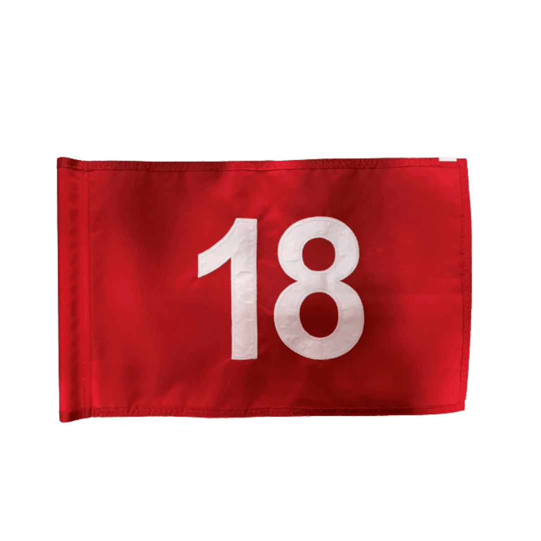 Red Regulation Numbered Golf Flag - 14 inch x 20 inch