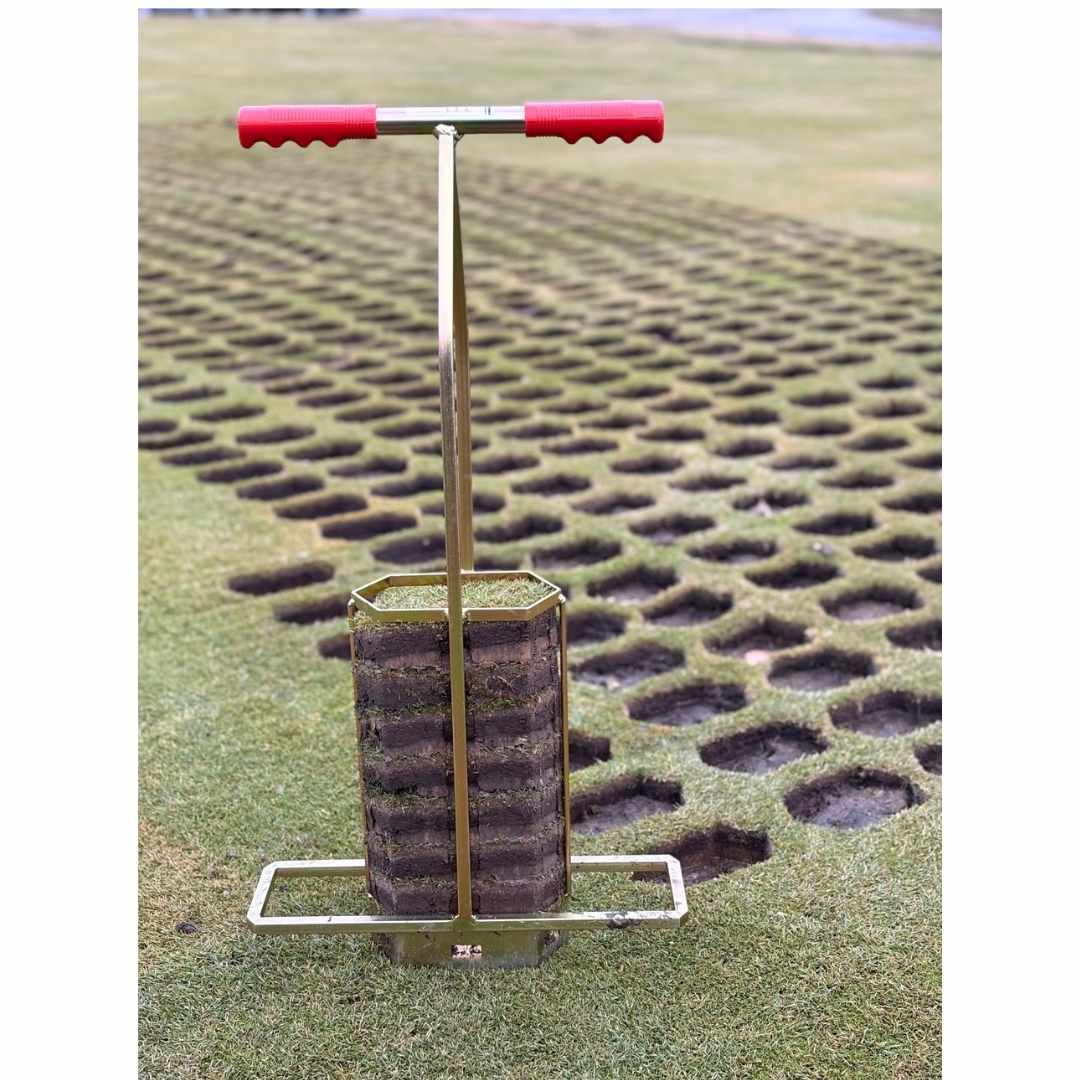 Turf-Tec 4_ x 8_ X 2_ Deep Hexagon Divot Turf Plugger