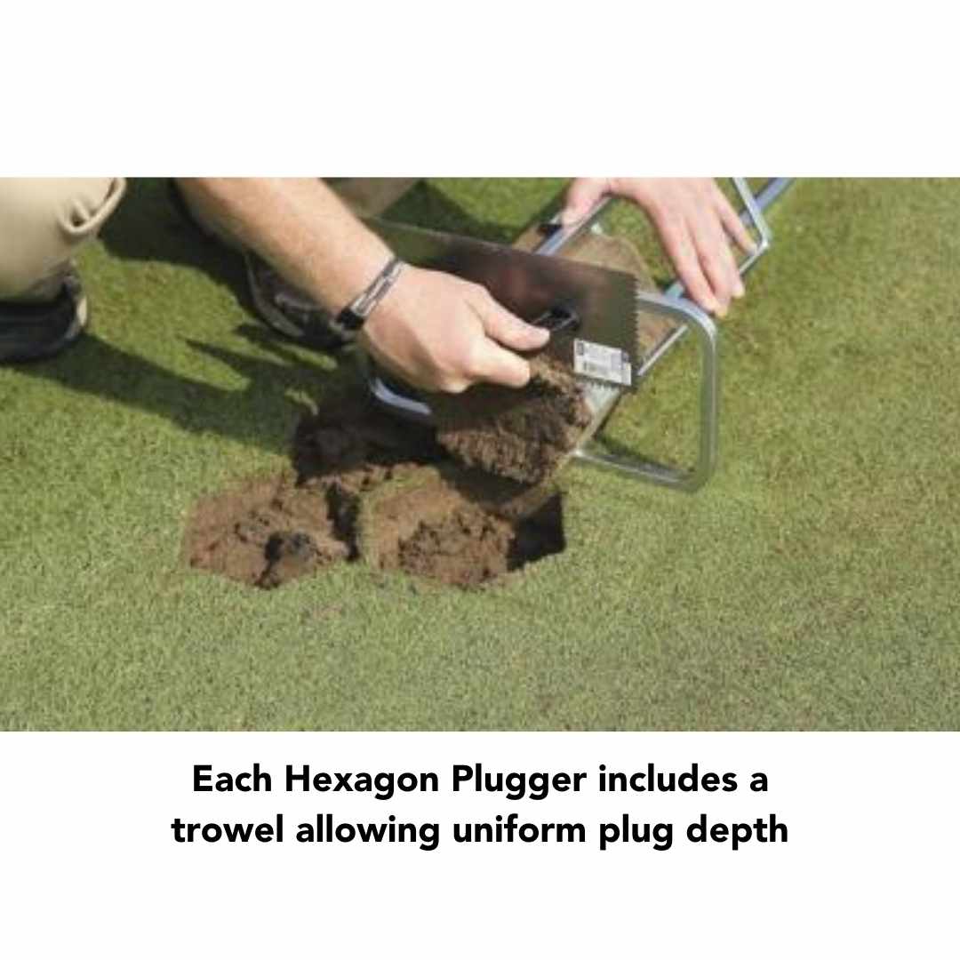 Turf-Tec 4_ x 8_ X 2_ Deep Hexagon Divot Turf Plugger
