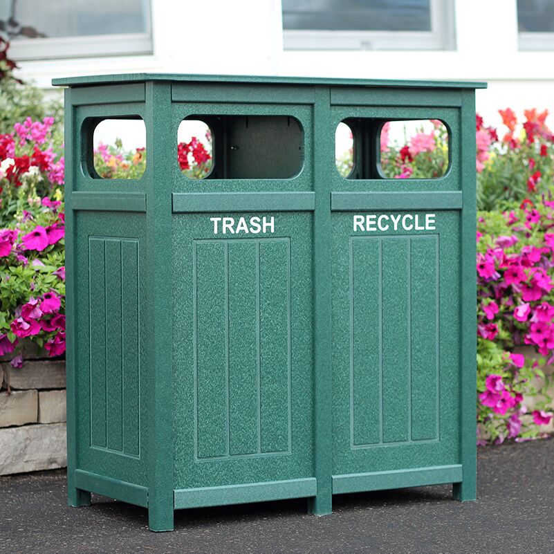 Combination Trash & Recycle Bin