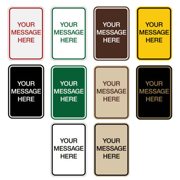 Par West Turf Custom Aluminum Course Sign 12x18