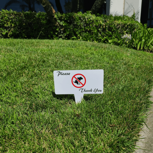 Aluminum No Dog Pooping Sign - Image 2