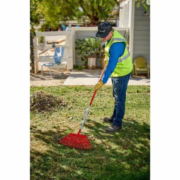 Corona Fixed Tine Leaf Rake, 19 In. Head, Aluminum Handle