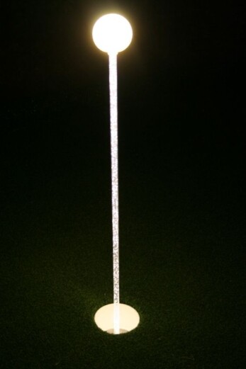 Light Up Practice Green Stick, Rechargeable &, Wireless with Golf Ball Top-Bright White